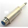 Adattatore xlr pcaudio ada190 xlr femmina nichel - jack maschio 6,3